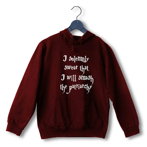 Feminista Feminism SOLEMNLY SMASH THE PATRIARCHY UNISEX HOODIE Sweatshirts